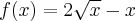 f(x)=2\sqrt{x}-x