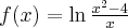 f(x)=\ln\frac{x^2-4}{x}