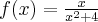 f(x)=\frac{x}{x^2+4}