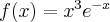 f(x)=x^3 e^{-x}