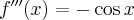 f'''(x) = -\cos x