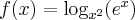 f(x)=\log_{x^2}(e^x)