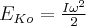 {E_{Ko}} = \frac{{I{\omega ^2}}}{2}