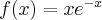 f(x)=x e^{-x}